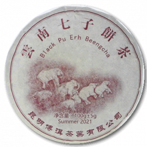 China Pu-Erh Black Elephant Beeng Cha 100 g - Shu