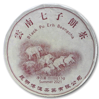China Pu-Erh Black Elephant Beeng Cha 100 g - Shu