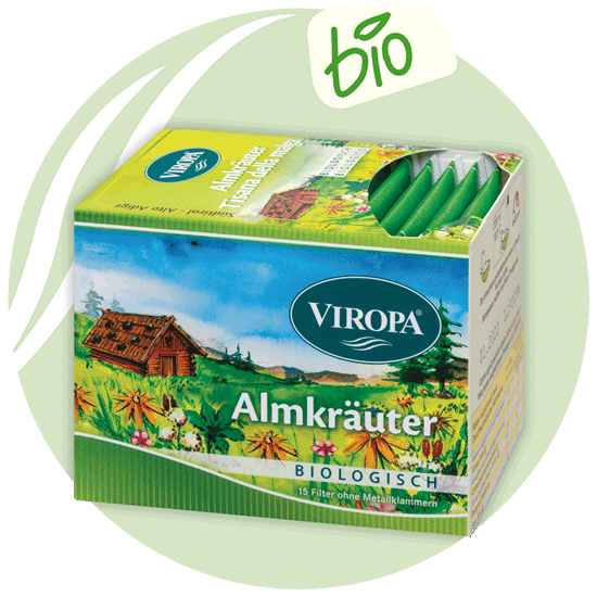 Bio Viropa Almkräuter Tee 15 Beutel - Teeblätter Versand