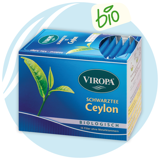 Bio Viropa Ceylon Schwarztee 15 Beutel - Teeblätter Versand