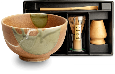 Matcha Set "Kisoji" 4-teilig in Geschenkbox - Teeblätter Versand