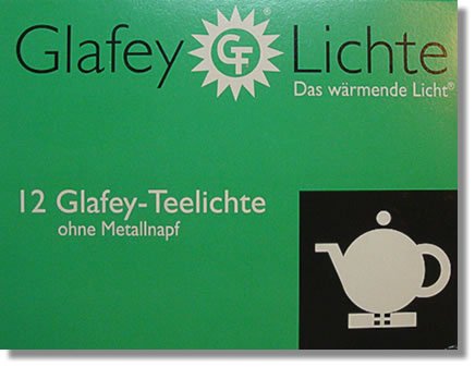 Glafey Teelichter ohne Alu Inhalt 12 Stück